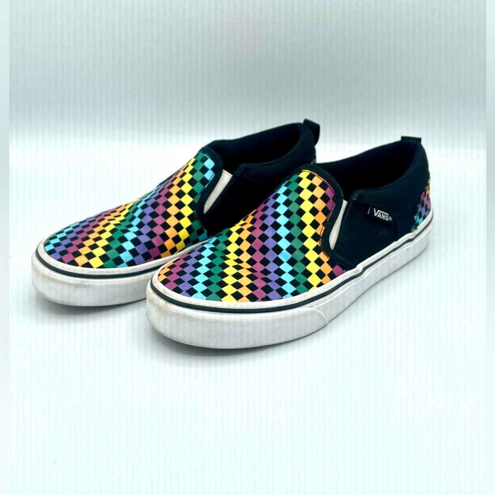 Vans Asher Sneaker Rainbow Mini Checkered- Missy Size 3